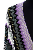 Multicolor Wool Women PonchoStep out in style with this bold Missoni fringed poncho, a celebration of striking geometric patterns and a kaleidoscope of color. Perfect for adding a touch of glamour to any ensemble, its luxurious blend of materials dances w