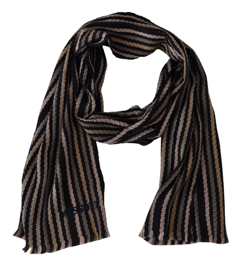 Multicolor Stripes Wool Knit Fringe Shawl ScarfMISSION Gorgeous brand new with tags, 100% Authentic MISSONI Mens Scarf. Material: 100% Wool Color: Multicolor Logo details Made in Italy SIZE: 180cm x 30cmMulticolor Stripes Wool Knit Fringe Shawl Scarf${tag