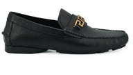 Elegant Black Calf Leather Men's LoafersStep into luxury with these 100% Authentic Versace men’s loafers, perfect for the discerning gentleman. These exquisite shoes come brand new with original box, tags, and dust bag, ensuring their pristine condition.