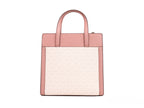 Cece Small Pink PVC North South Flap Tote Crossbody Bag PurseStyle: Michael Kors Cece Small Dark Powder Blush North South Flap Tote Crossbody Bag Material: Signature PVC Features: Inner Pockets, Lined, Adjustable/Detachable Crossbody Strap Measures: 22.86