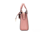 Cece Small Pink PVC North South Flap Tote Crossbody Bag PurseStyle: Michael Kors Cece Small Dark Powder Blush North South Flap Tote Crossbody Bag Material: Signature PVC Features: Inner Pockets, Lined, Adjustable/Detachable Crossbody Strap Measures: 22.86