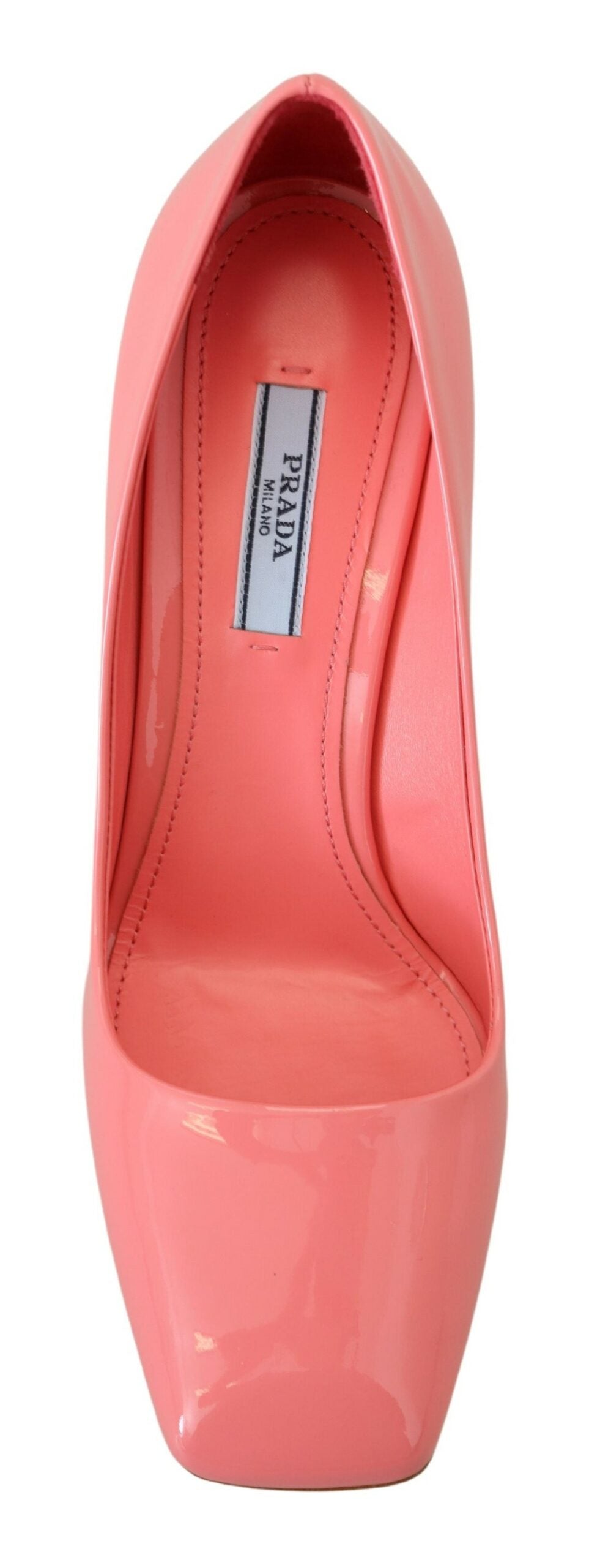 Pink Leather Pumps with Block Heel by Prada