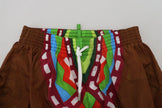 Multicolor Printed Men Beachwear Shorts SwimwearDSQUARED2 Absolutely stunning, 100% Authentic, exclusive brand new with tags DSQUARED2 Beachwear swimming shorts. Model: Swim shorts Boxer Color: Multicolor with print Material: 100% Polyamide Elastic waist