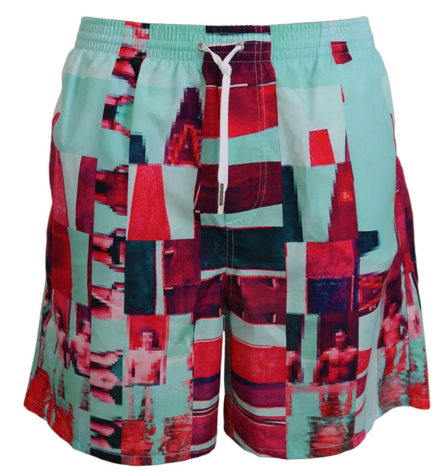 Multicolor Printed Beachwear Shorts SwimwearDSQUARED2 Absolutely stunning, 100% Authentic, exclusive brand new with tags DSQUARED2 Beachwear swimming shorts. Model: Swim shorts Boxer Color: Multicolor with print Material: 100% Polyester Elastic waist stra