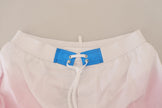 White Pink Logo Print Men Beachwear Shorts SwimwearDSQUARED2 Absolutely stunning, 100% Authentic, exclusive brand new with tags DSQUARED2 Beachwear swimming shorts. Model: Swim shorts Boxer Color: White pink with print Material: 92% Polyamide 8% Elastane