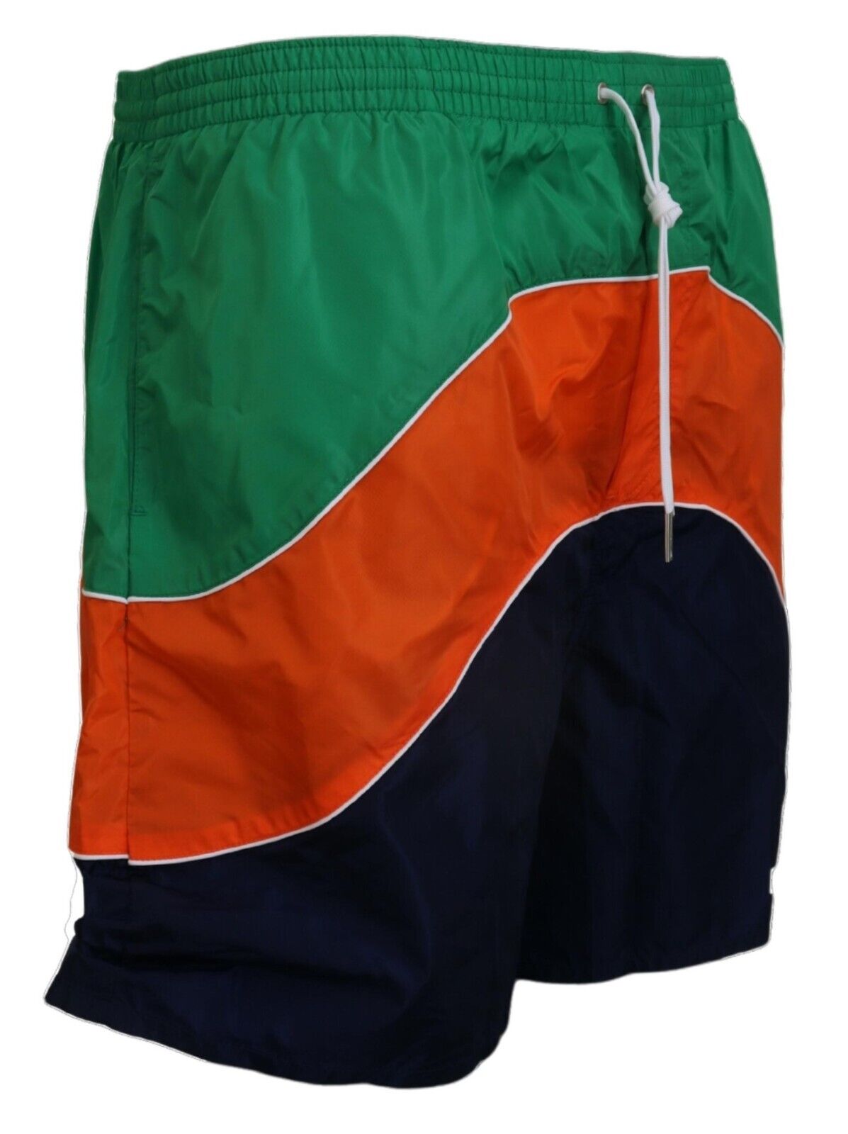 Maillot de bain short pour homme avec logo multicolore imprimé