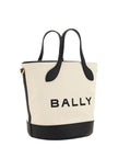 Elegant Monogram Bucket Bag in Black & WhiteDiscover elegance redefined with this stunning Bally Bucket Bag, a fresh addition to your sophisticated ensemble. Immaculately crafted from the finest Calf Leather with a touch of durable cotton and polyester, t