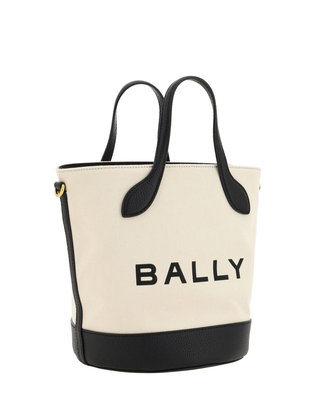 Elegant Monogram Bucket Bag in Black & WhiteDiscover elegance redefined with this stunning Bally Bucket Bag, a fresh addition to your sophisticated ensemble. Immaculately crafted from the finest Calf Leather with a touch of durable cotton and polyester, t