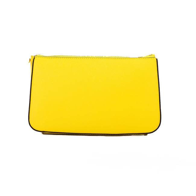 Jet Set Daffodil Vegan Crossbody Tech Attachment Bag PurseStyle: Michael Kors Jet Set Small Gradient Crossbody with Tech Attachment Bag (Daffodil) Material: Non-Leather Vegan Material Features: 1 Inner Slip Pocket, 3 Inner Card Slots, Detachable Coin Pouc