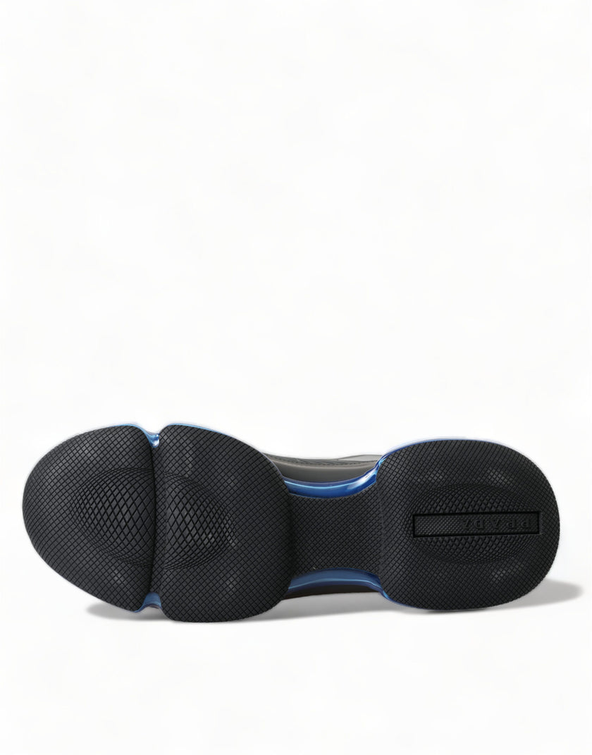 Black Blue Rubber Knit Slip On Low Top Sneakers ShoesPRADA Gorgeous brand new with tags, 100% Authentic Prada men’s black cloudbust air mesh sneakers. Model: 2EG298 Low top sneakers Material: Rubber, Fabric Colour: Black Rubber sole Logo details Made in I