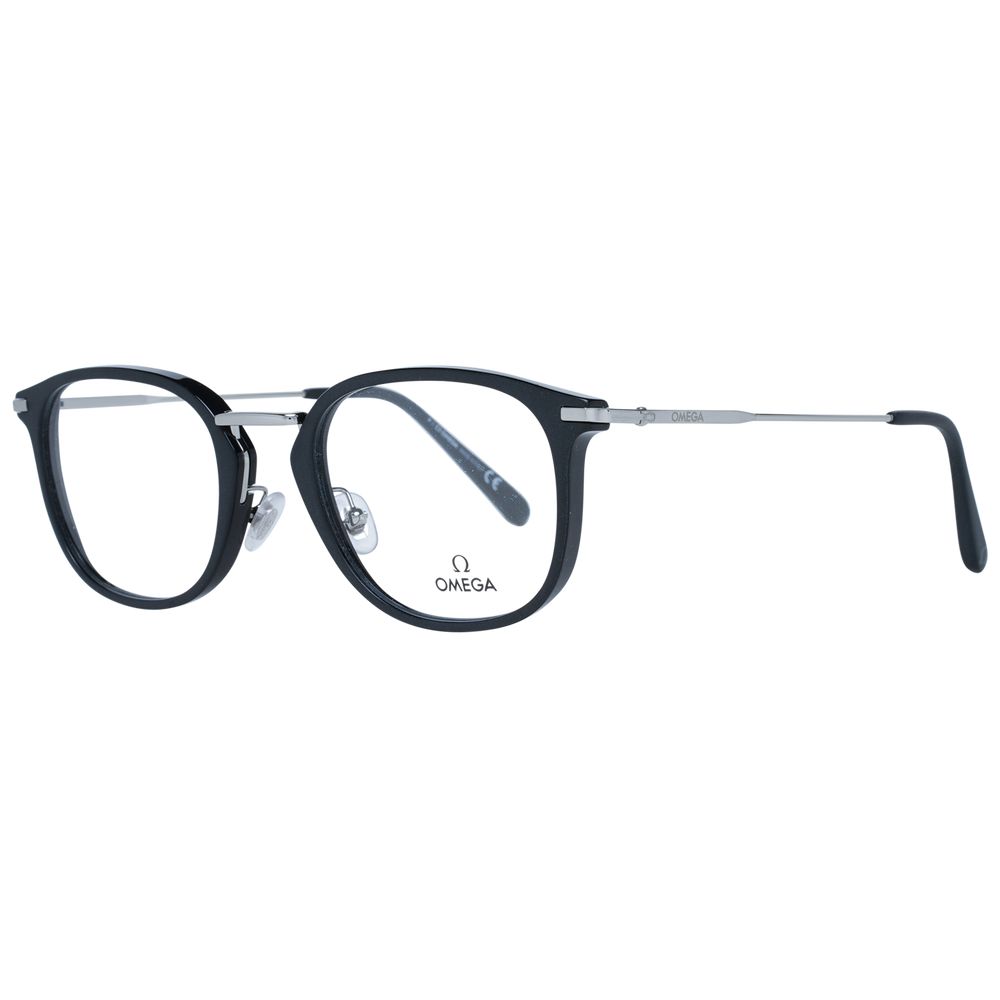 Schwarze runde Brille mit Kunststoffrahmen
