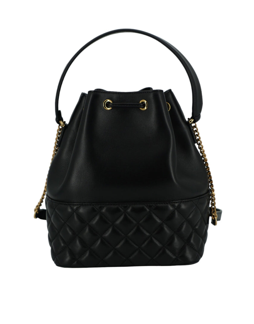 Elegant Black Leather Medusa Bucket Shoulder BagStep out in style with the exquisite Versace Bucket Shoulder Bag, a perfect blend of elegance and functionality. This beautiful accessory, complete with tags and a dust bag, is more than just a bag—it’s a st
