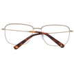 Rose Gold Metal Glasses (Frames)Gender Men Main color Rose Gold Frame color Rose Gold Frame material Metal Rim Style Full-Rim Lenses Color Demo glasses Lenses Material Plastic Lenses Effect No Extra Lenses width 54 Size 54-16-145 Lenses Height 38 Bridge w
