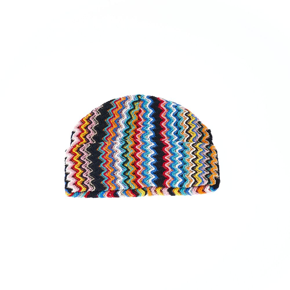 Multicolor Wool Women HatIndulge in the vibrant allure of Missoni’s iconic craftsmanship with this exquisite hat, a sartorial statement piece that encapsulates the essence of daring elegance. Adorned with a captivating geometric fantasy in a kaleidoscope