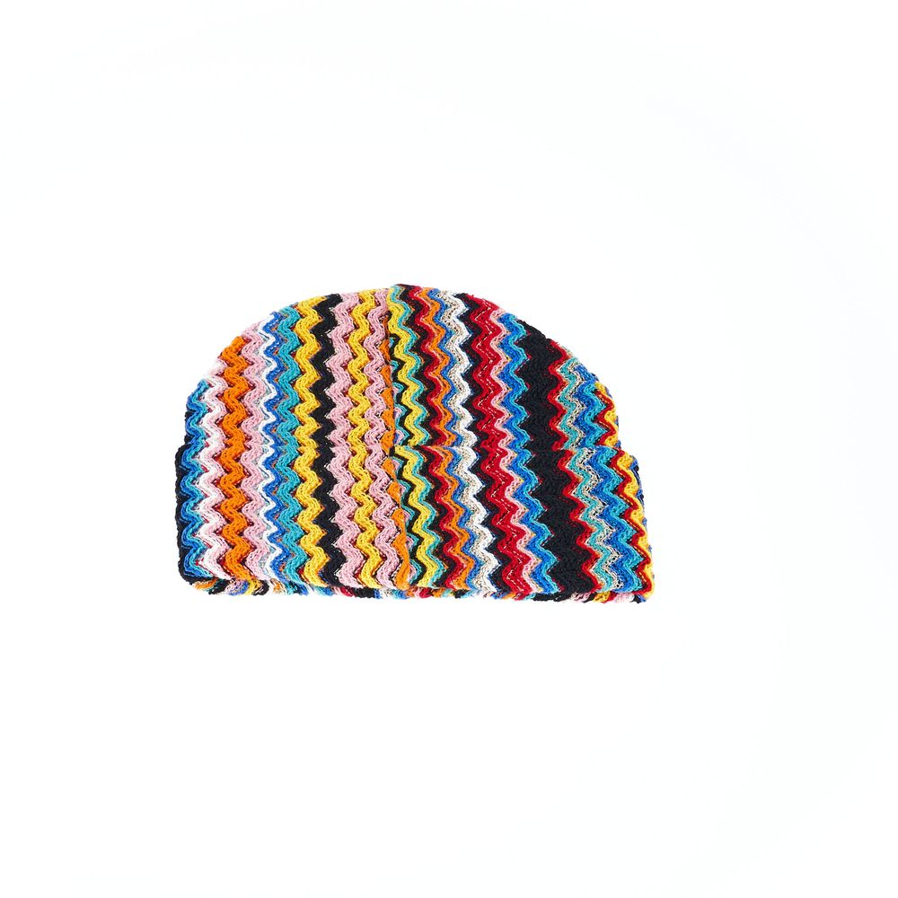 Multicolor Wool Women HatIndulge in the vibrant allure of Missoni’s iconic craftsmanship with this exquisite hat, a sartorial statement piece that encapsulates the essence of daring elegance. Adorned with a captivating geometric fantasy in a kaleidoscope