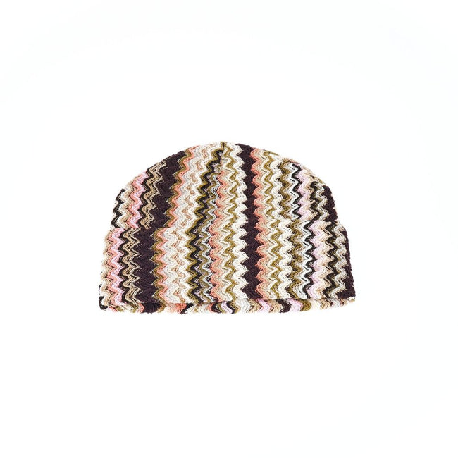 Multicolor Wool Women HatElevate your accessory game with the Missoni hat—where Italian craftsmanship meets a kaleidoscope of color. This vibrant headpiece boasts an eye-catching geometric pattern that pulses with Missoni’s iconic vivid spectrum. Made wit