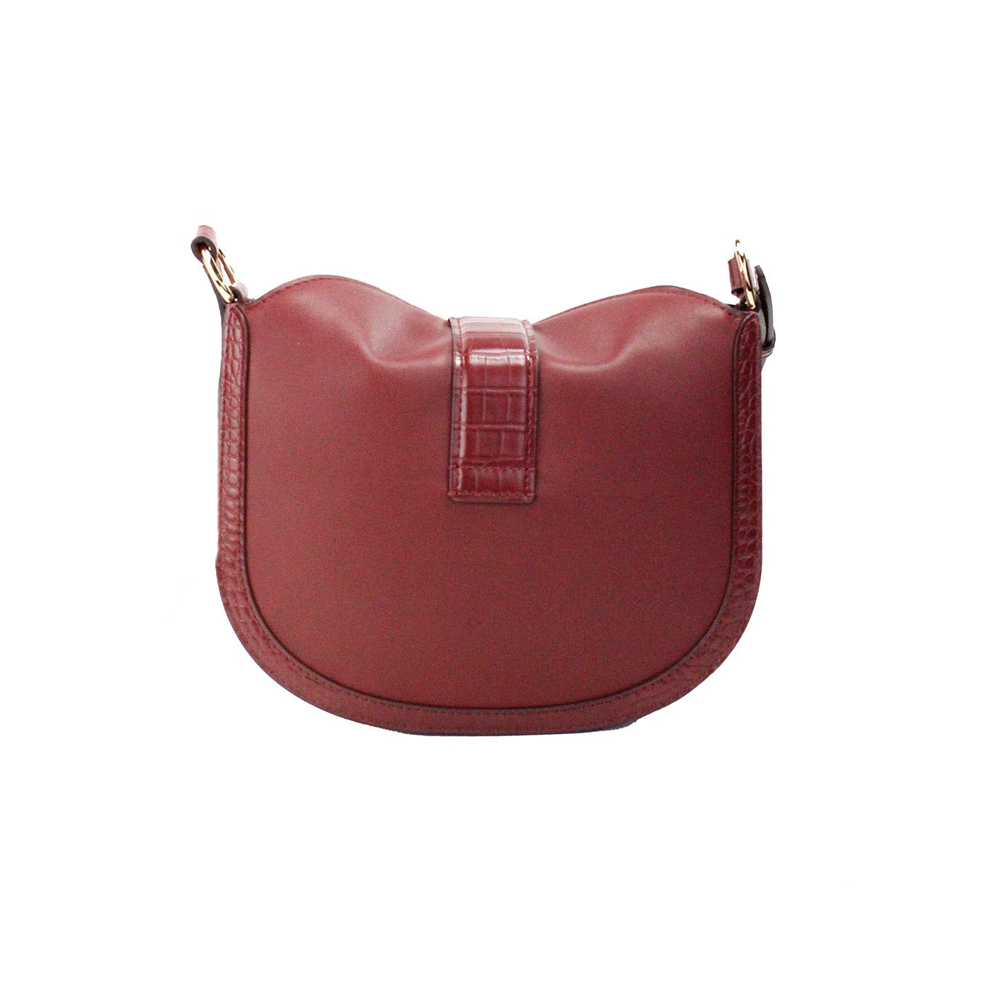 Gabby Small Dark Cherry Leather Foldover Hobo Crossbody BagStyle: Michael Kors Gabby Small Dark Cherry Foldover Hobo Crossbody Bag Material: Smooth and Embossed Leather Features: Adjustable Crossbody Strap, Zip Closure, Inner Pocket, Lined Measures: 22.86