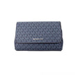 Jet Set Medium Navy Blue PVC Convertible Pouchette Crossbody BagStyle: Michael Kors Jet Set Medium Navy Convertible Pouchette Crossbody Bag Material: Signature PVC Features: Adjustable/Detachable Crossbody Strap, Inner Zip and Slip Pockets, Outer Slip Poc