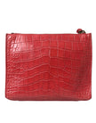 Red Exotic Skin Leather Classic Pouch Purse Wristlet BagBALENCIAGA Absolutely stunning, 100% Authentic, brand new with tags BALENCIAGA exotic pouch bag. Model: Pouch, Balenciaga Paper Postcard, clutch Color: Red Material: 100% Alligatorskin Leather Zipper
