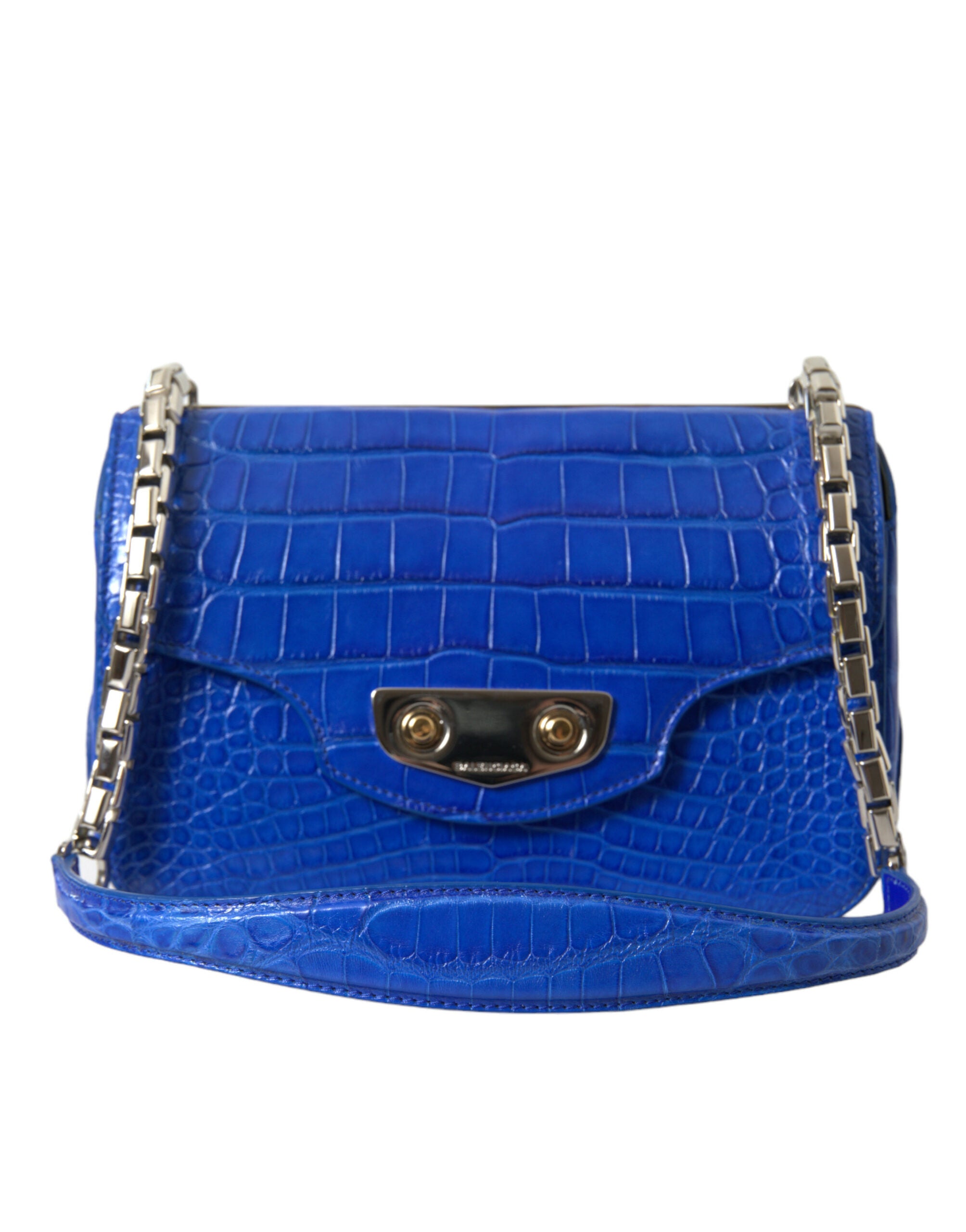 Blue Exotic Leather Neo Classic Purse Shoulder Handbag BagBALENCIAGA Absolutely stunning, 100% Authentic, brand new with tags BALENCIAGA neo classic chain mini bag. Model: Shoulder bag Colour: Blue Material: 100% Alligator skin Leather Magnetic closure Lo