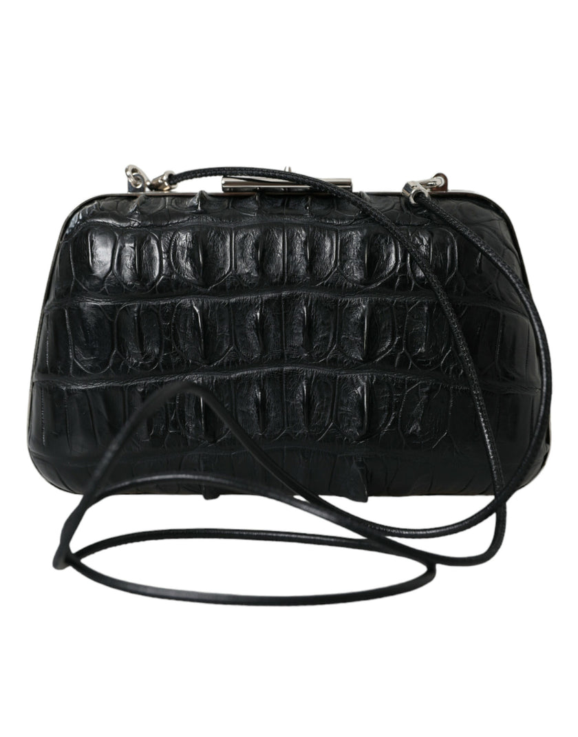 Black Exotic Skin Leather Shoulder Crossbody Box Clutch BagBALENCIAGA Absolutely stunning, 100% Authentic, brand new with tags BALENCIAGA crocodile skin leather clutch bag. Model: Shoulder bag, clutch, evening, party clutch Color: Black with silver metal