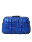 Blue Exotic Skin Leather Shoulder Crossbody Box Clutch BagBALENCIAGA Absolutely stunning, 100% Authentic, brand new with tags BALENCIAGA handbags crocodile skin leather clutch in blue electrique. Model: Shoulder evening hand clutch purse bag Color: Blue w