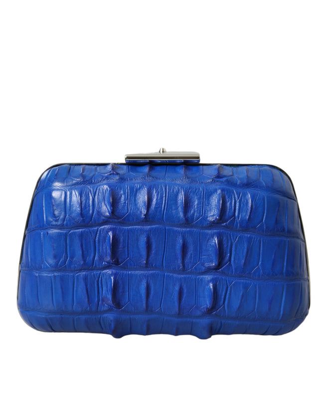 Blue Exotic Skin Leather Shoulder Crossbody Box Clutch BagBALENCIAGA Absolutely stunning, 100% Authentic, brand new with tags BALENCIAGA handbags crocodile skin leather clutch in blue electrique. Model: Shoulder evening hand clutch purse bag Color: Blue w