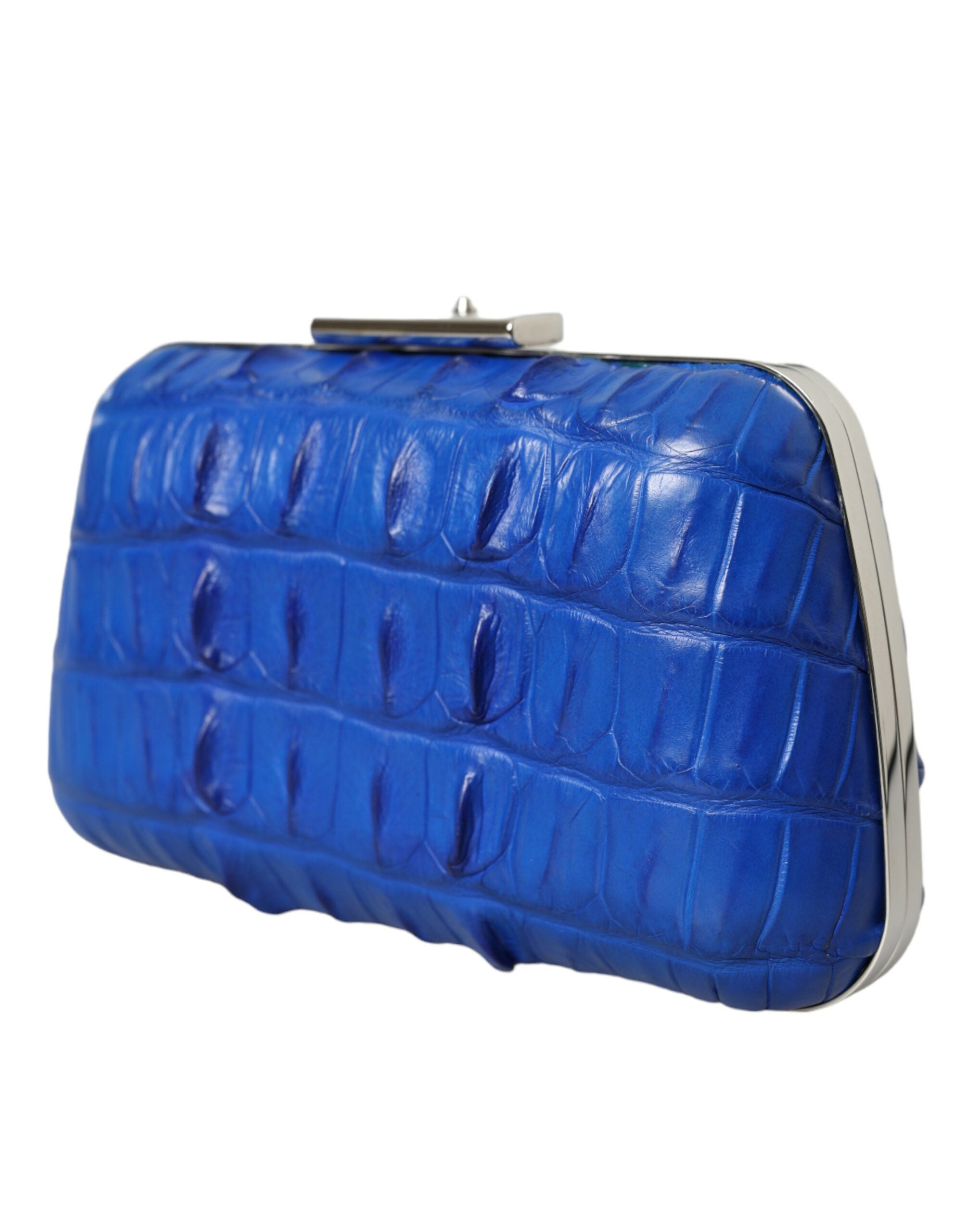 Sac bandoulière en cuir exotique bleu