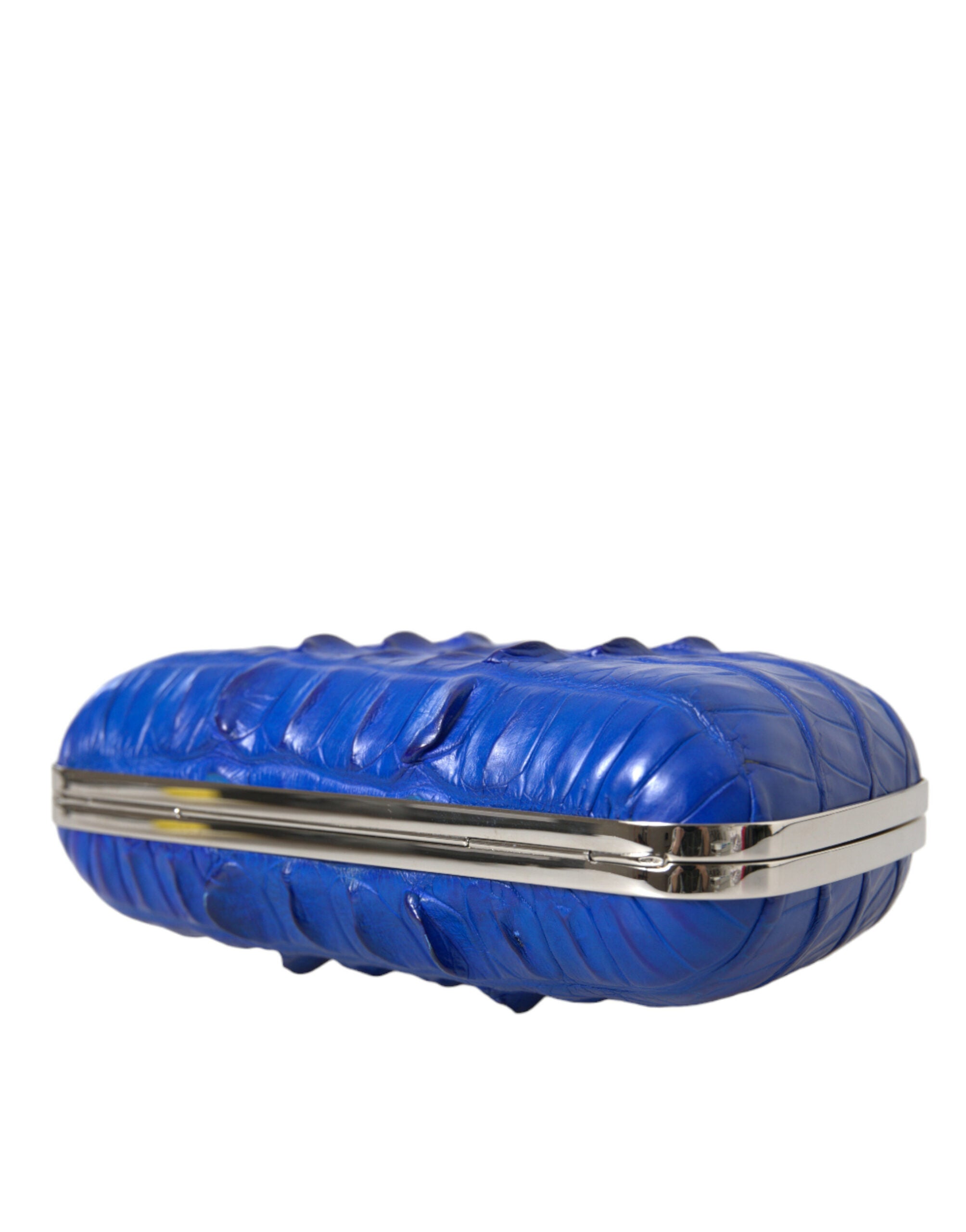 Sac bandoulière en cuir exotique bleu
