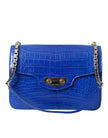 Blue Exotic Leather Neo Classic Small Shoulder BagBALENCIAGA Absolutely stunning, 100% Authentic, brand new with tags BALENCIAGA shoulder bag. Model: Balenciaga Neo Classic Chain, Shoulder bag Color: Blue with gold metal detailing Material: 100% Alligator