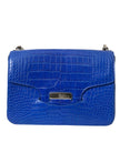 Blue Exotic Leather Neo Classic Small Shoulder BagBALENCIAGA Absolutely stunning, 100% Authentic, brand new with tags BALENCIAGA shoulder bag. Model: Balenciaga Neo Classic Chain, Shoulder bag Color: Blue with gold metal detailing Material: 100% Alligator