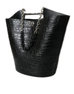 Black Exotic Skin Leather Maxi Bucket Tote Purse BagBALENCIAGA Absolutely stunning, 100% Authentic, brand new with tags BALENCIAGA black crocodile leather maxi bucket bag. Model: Maxi bucket bag Colour: Black Material: 75% Crocodile 15% Lamb Leather 10% C