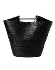 Black Exotic Skin Leather Maxi Bucket Tote Purse BagBALENCIAGA Absolutely stunning, 100% Authentic, brand new with tags BALENCIAGA black crocodile leather maxi bucket bag. Model: Maxi bucket bag Colour: Black Material: 75% Crocodile 15% Lamb Leather 10% C