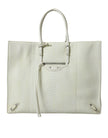 White Yellow Exotic Skin Leather Shopping Tote PAPIER BagBALENCIAGA Absolutely stunning, 100% Authentic, brand new with tags BALENCIAGA papier A4 classic studs bag, crafted in genuine python, features dual rolled slim handles, front zip pocket, studs and