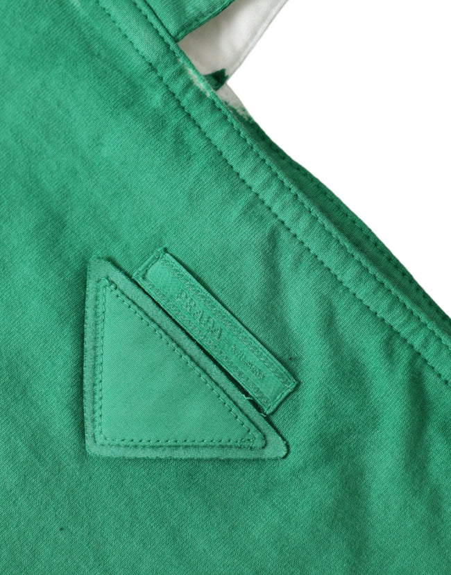 Green Jersey Fabric Logo Shoulder Shopping Tote Shopping BagPRADA Absolutely stunning, 100% Authentic, brand new with tags PRADA shopping tote bag. Model: Shopping tote bag Color: Green and white Material: Fabric Logo details Made in Italy Measurements: 3