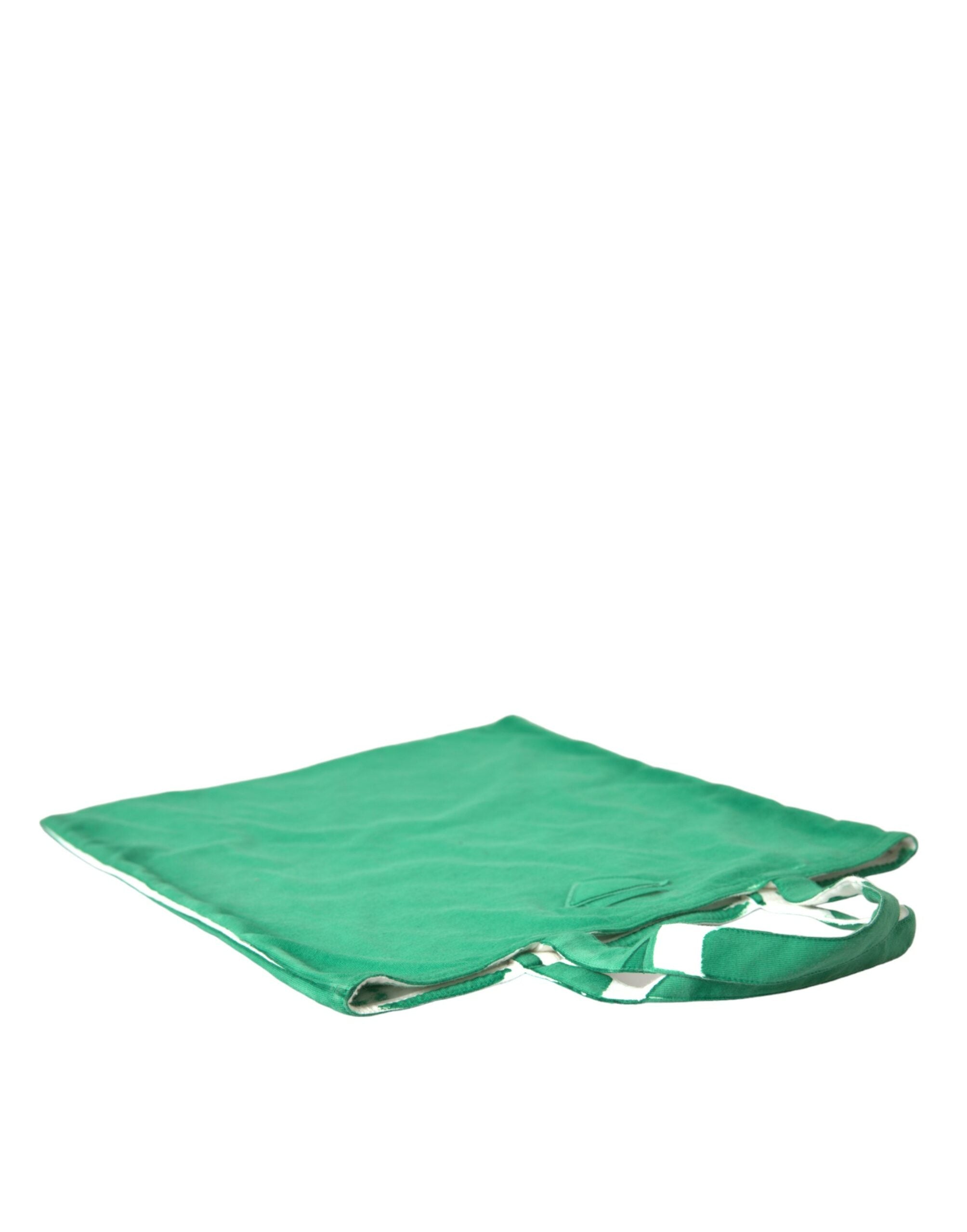 Green Synthetic Prada Logo Tote Bag