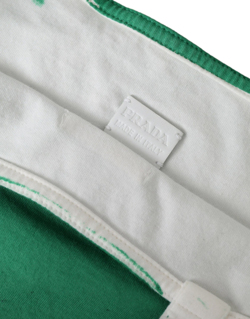 Green Jersey Fabric Logo Shoulder Shopping Tote Shopping BagPRADA Absolutely stunning, 100% Authentic, brand new with tags PRADA shopping tote bag. Model: Shopping tote bag Color: Green and white Material: Fabric Logo details Made in Italy Measurements: 3