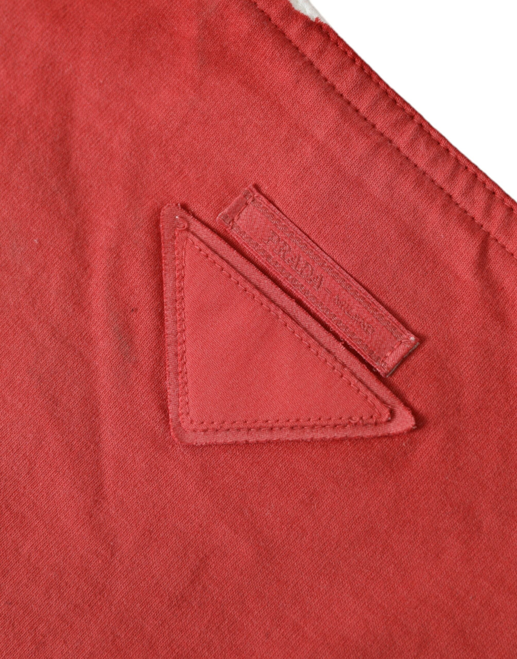 Rote synthetische Logo-Einkaufstasche mit Schultergurt