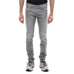 Gray Cotton Men Skinny JeanDiesel redefines contemporary casual with the Sleenker-X skinny jeans. A masterful fusion of fashion and comfort, these jeans feature a figure-hugging cut crafted from slightly elastic denim that offers effortless movement and t