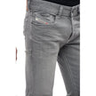 Gray Cotton Men Skinny JeanDiesel redefines contemporary casual with the Sleenker-X skinny jeans. A masterful fusion of fashion and comfort, these jeans feature a figure-hugging cut crafted from slightly elastic denim that offers effortless movement and t
