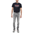 Gray Cotton Men Skinny JeanDiesel redefines contemporary casual with the Sleenker-X skinny jeans. A masterful fusion of fashion and comfort, these jeans feature a figure-hugging cut crafted from slightly elastic denim that offers effortless movement and t