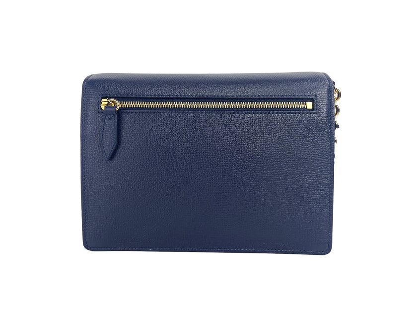 Macken Small Regency Blue House Check Leather Crossbody BagStyle: Burberry Small Macken Regency Blue Bag Material: Canvas / Leather Features: Check Print, Gold hardware, Regency Blue, Interior Zip Pocket Measures: 18cm H x 24cm W x 8cm DMacken Small Regen