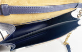 Macken Small Regency Blue House Check Leather Crossbody BagStyle: Burberry Small Macken Regency Blue Bag Material: Canvas / Leather Features: Check Print, Gold hardware, Regency Blue, Interior Zip Pocket Measures: 18cm H x 24cm W x 8cm DMacken Small Regen