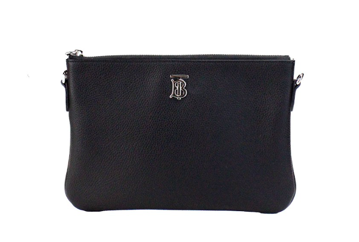 Peyton Monogram Black Leather Pouch Crossbody Bag PurseStyle: Burberry Peyton Monogram Black Pouch Crossbody Bag Material: Grainy Leather Features: 4 Inner Card Slots, Adjustable/Detachable Crossbody Strap, Zip Closure, House Check Lining Measures: 27cm L