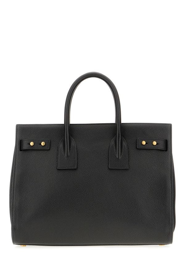 Saint Laurent Schwarze Sac De Jour Handtasche aus Kalbsleder