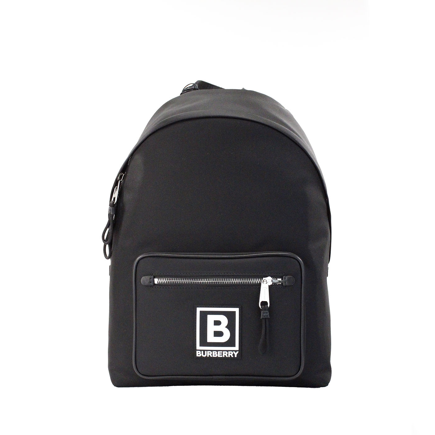 Abbeydale Branded Stamp Black Nylon Backpack Shoulder BookbagStyle: Burberry Abbeydale Large Branded Backpack (Black) Material: Nylon Features: Inner Zip Pocket, Outer Zip Pocket, Top Handle, Adjustable Shoulder Straps, Soft Nylon Lining, Zip Closure Meas