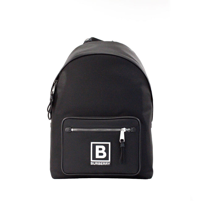Abbeydale Branded Stamp Black Nylon Backpack Shoulder BookbagStyle: Burberry Abbeydale Large Branded Backpack (Black) Material: Nylon Features: Inner Zip Pocket, Outer Zip Pocket, Top Handle, Adjustable Shoulder Straps, Soft Nylon Lining, Zip Closure Meas