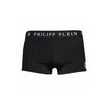 Black Polyamide Men's SwimwearEmbrace the essence of audacious luxury with this Philipp Plein men’s boxer swimwear. Crafted with a perfect blend of polyamide and elastane, it offers an impeccable fit and unwavering comfort. The bold black hue is accentuat