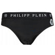 Black Polyamide Men SwimwearDive into luxury with Philipp Plein’s sleek men’s swim briefs. Designed for the man who commands attention, these swim bottoms are crafted from a premium blend of polyamide and elastane that contours and comforts. Featuring a b