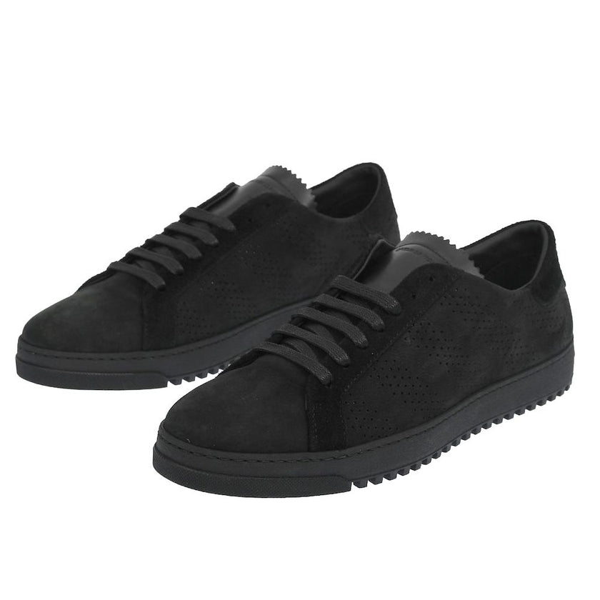 Black Calfskin Women SneakerElevate your sneaker game with the cutting-edge Off-White lace-ups. Crafted in Italy with plush suede calfskin, these black beauties blend superior comfort with avant-garde style. Designed to turn heads and keep feet fresh with